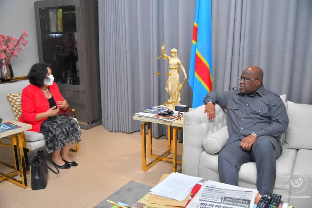 Leila Zerrougui et Felix Tshisekedi_presse présidentielle