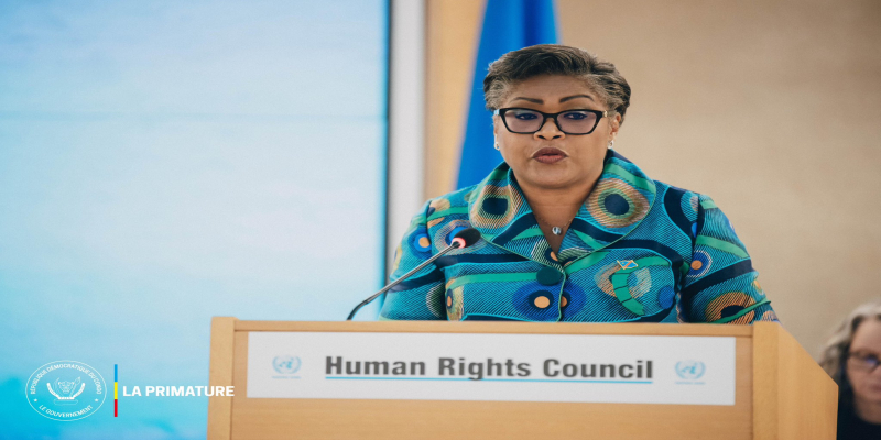 Première ministre de la RDC à la 58e session du conseil de droits de l'homme de l'ONU