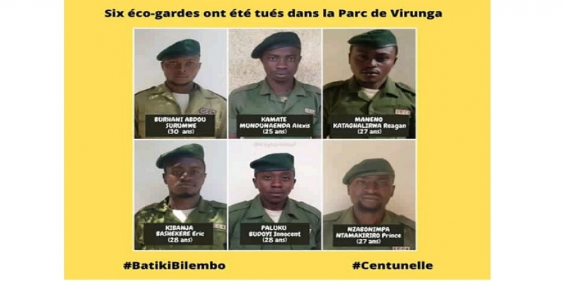 Six rangers du Parc National de Virunga _photo des droits tiers