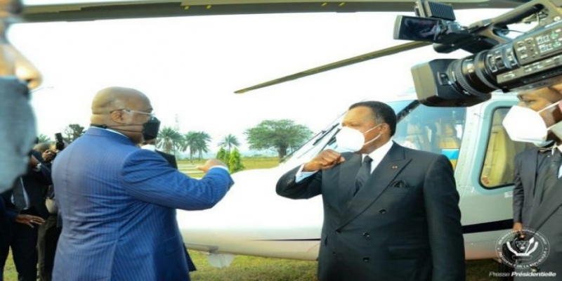 Président de la RDC Felix Antoine Tshisekedi et son homologue Denis Sassou_Photo présidence