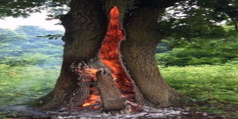 Arbre foudroyé